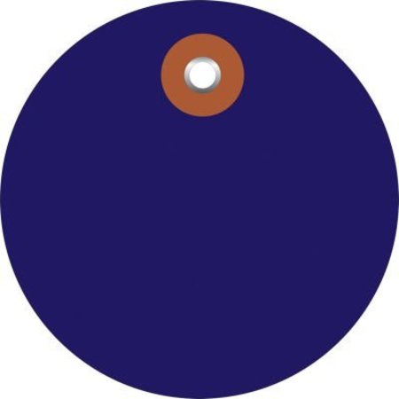 BOX PACKAGING Plastic Circle Tags, 2" Dia., Blue, 100/Pack G26069